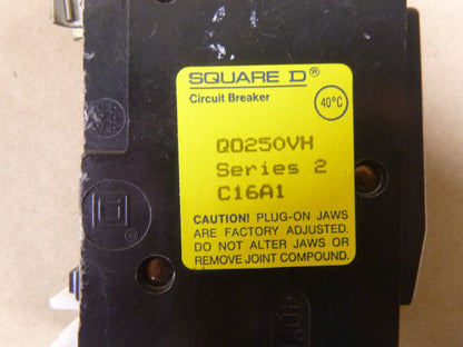 Square D QO 50 Amp 22kA 2-Pole Plug-In Circuit Breaker 120/240 Va, QO250VH | Electrical MRO Replacement Parts &amp; Components and Commercial Electrical Supplies Company