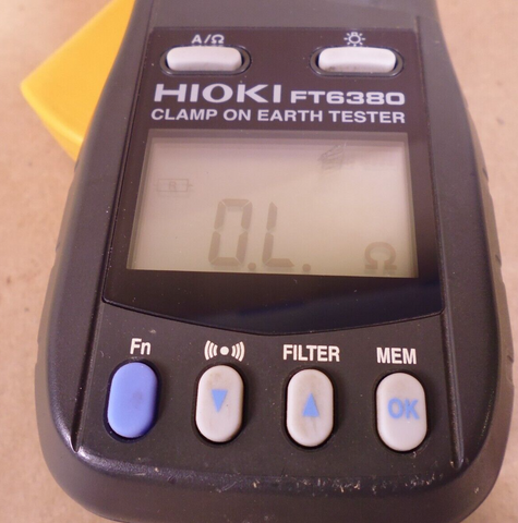 HIOKI FT6380 CLAMP ON EARTH TESTER CLAMP 60A CAT IV 600V TRUE RMS W/ CASE