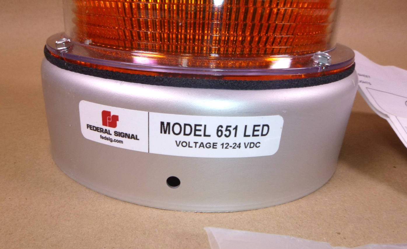 420223-02 Federal Signal 651 Amber LED Beacon Light 12-24 Volts *NO GASKET* | Electrical MRO Replacement Parts &amp; Components and Commercial Electrical Supplies Company