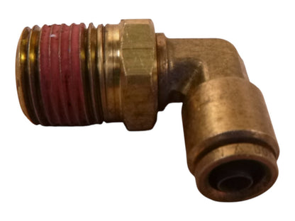12x 3/8" Tube x 1/2" NPT Male Push Fitting 90 Degree Air Brake Line Elbow Brass