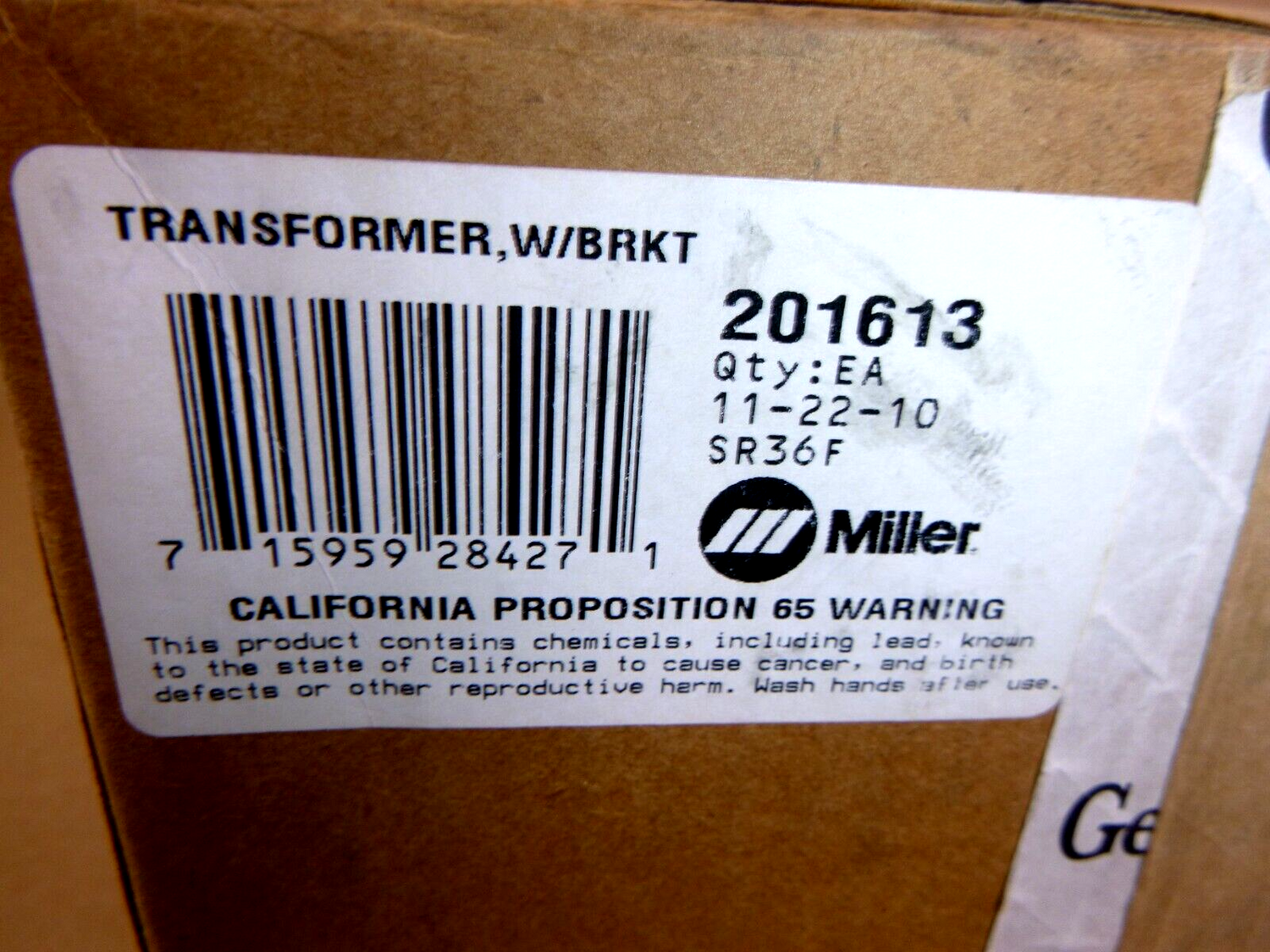 New Genuine OEM Miller Welding T1 Transformer 201613 Fits Big Blue 400P &amp; 500X | Industrial MRO Replacement Parts, Manufacturing Machine Parts &amp; Components, Heavy Equipment Parts Supplier