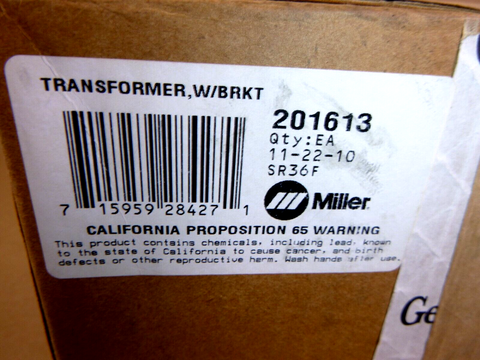 New Genuine OEM Miller Welding T1 Transformer 201613 Fits Big Blue 400P & 500X