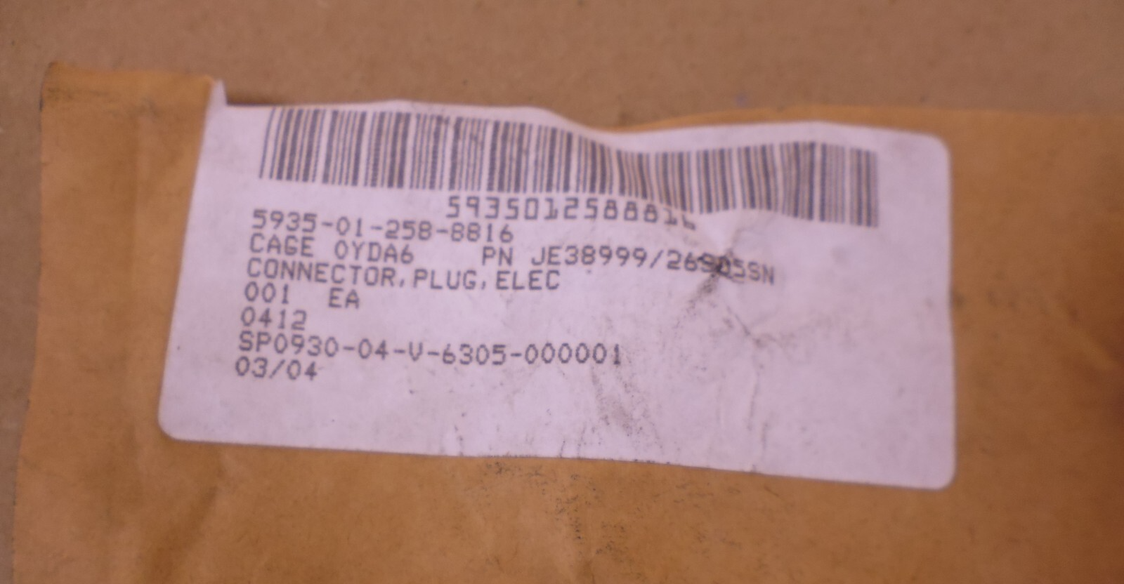 Amphenol E38999/26ND5SN Circular Mil Connector JE38999/26SD5SN 5935-01-258-8816 | Electrical MRO Replacement Parts &amp; Components and Commercial Electrical Supplies Company