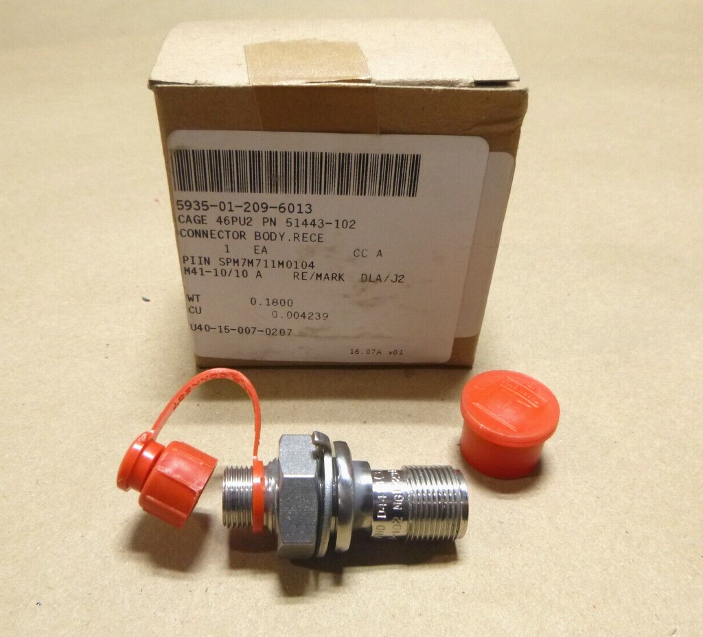 USGI Kidde Graviner Electrical Connector Body 51443-102, 5935-01-209-6013 | Industrial MRO Replacement Parts, Manufacturing Machine Parts & Components, Heavy Equipment Parts Supplier