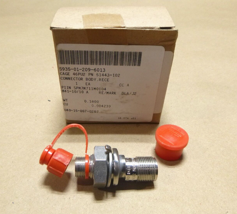 USGI Kidde Graviner Electrical Connector Body 51443-102, 5935-01-209-6013 | Industrial MRO Replacement Parts, Manufacturing Machine Parts & Components, Heavy Equipment Parts Supplier
