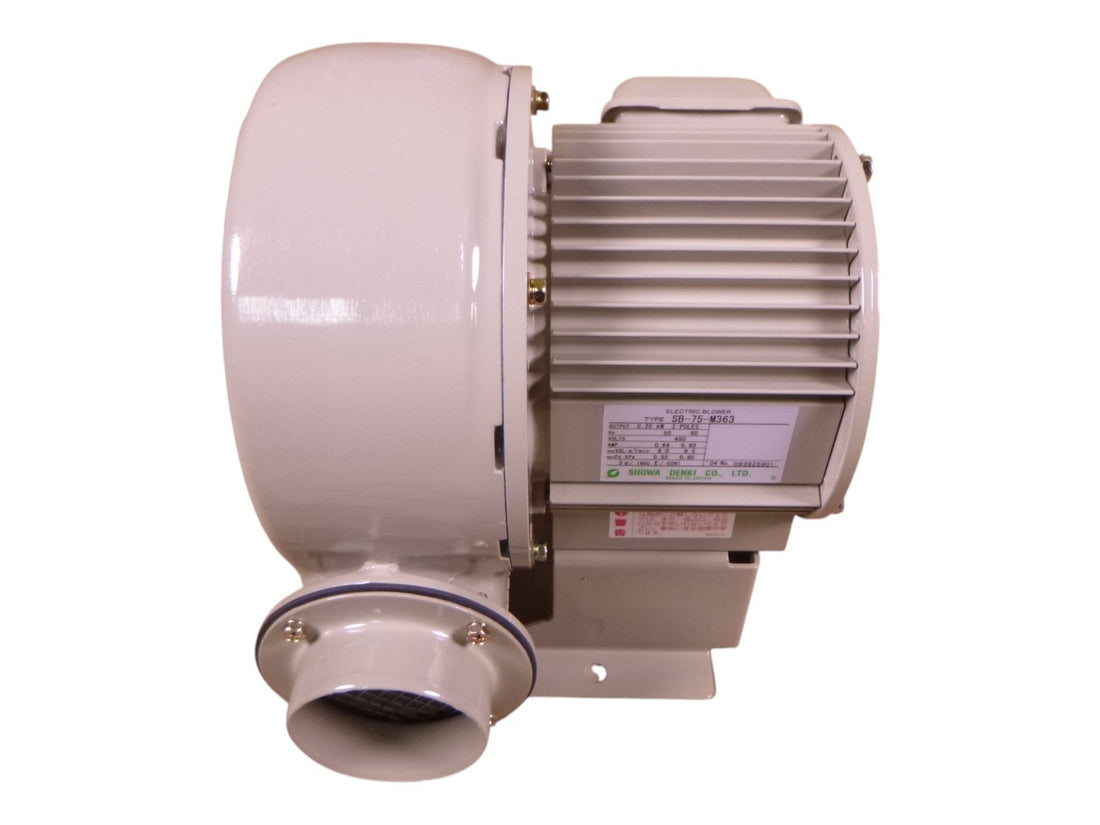 Showa Denki SB-75-M363 Electric Blower , 0.25kW 2Poles , 50/60Hz , 480V, 0.64A | Industrial Electric Motors, Pumps &amp; Parts