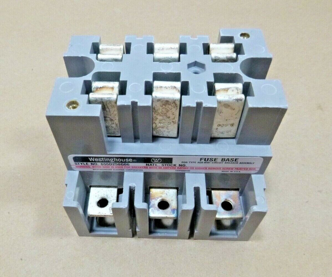 Westinghouse 655D258G06 Molded Case Naval Ships Fuse Base NSN 5920-01-216-6128 | Electrical MRO Replacement Parts &amp; Components and Commercial Electrical Supplies Company