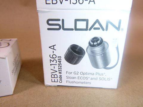 (Lot of 2) Sloan EBV-136-A Solenoid For G2 Optima Plus, ECOS & SOLIS Flushometer