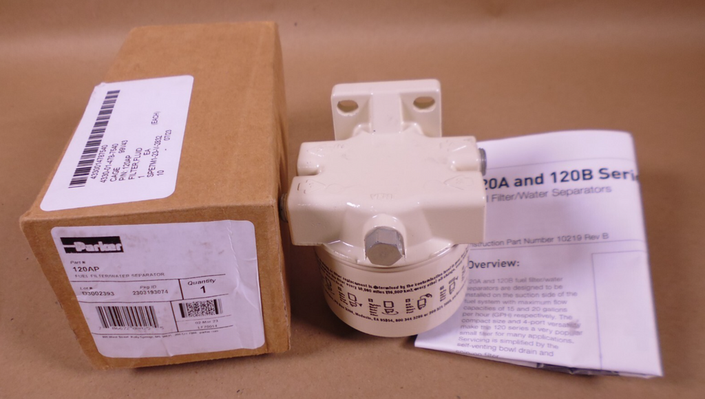 Parker 120AP Fuel Filter Water Separator R12S *Missing Plastic Bowl ...
