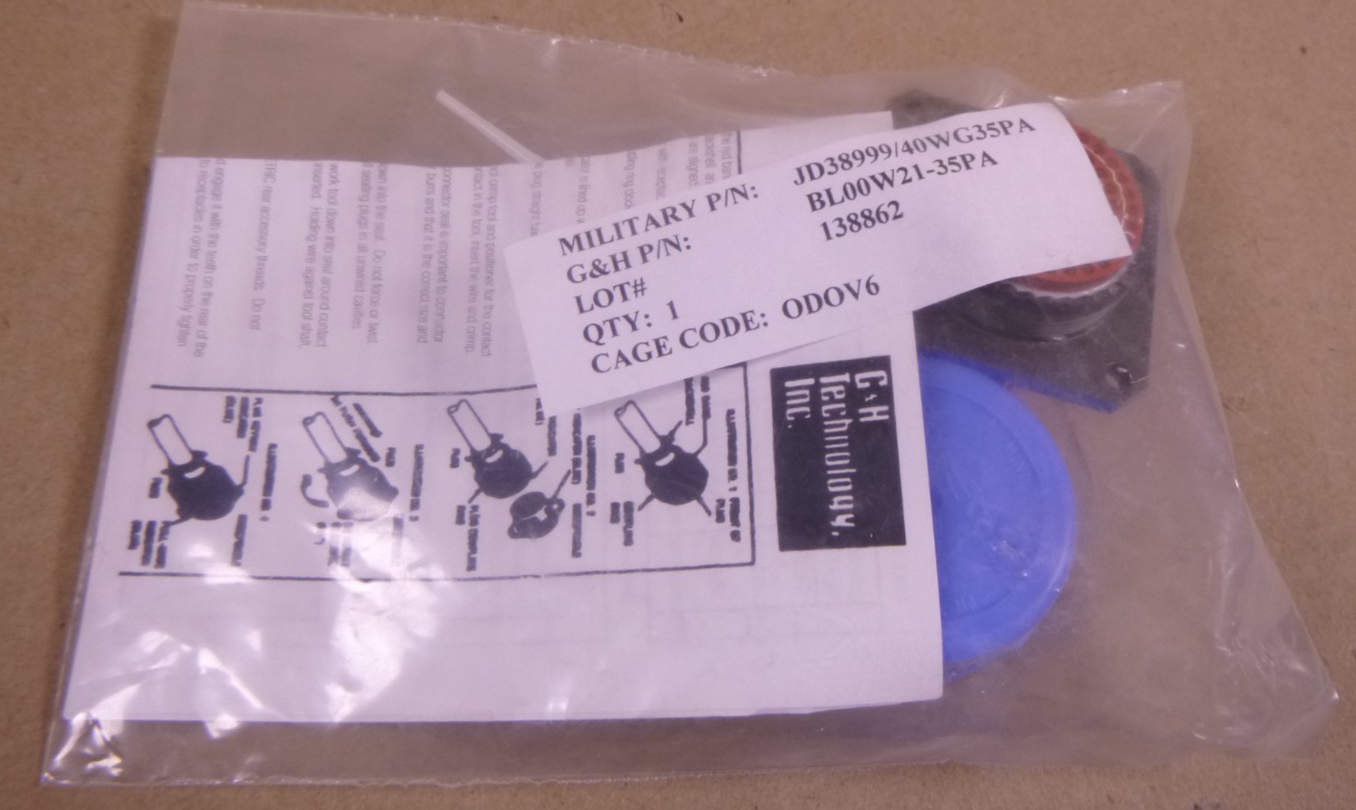 D38999/40WG35PA Electrical Circular Mil Connector , 5935-01-209-1835 | Electrical MRO Replacement Parts &amp; Components and Commercial Electrical Supplies Company