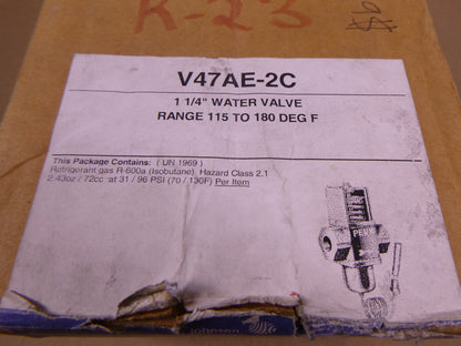V47AE-2C Johnson Controls 1-1/4" Water Valve , Range 115-180 Deg F | Industrial MRO Replacement Parts, Manufacturing Machine Parts &amp; Components, Heavy Equipment Parts Supplier