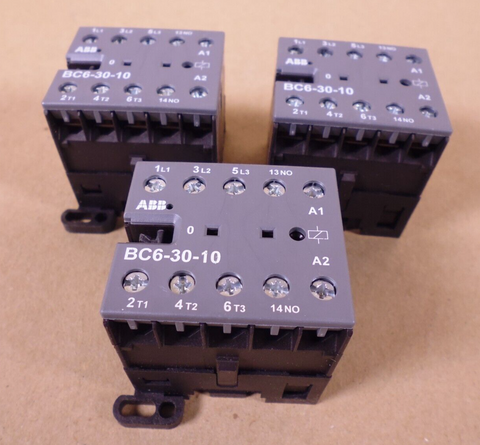 (3 PACK) ABB BC6-30-10-01 Mini Contactor (24VDC) GJL1213001R0101