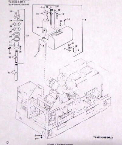 USGI MEP802, 803, 804 TQG Fuel Tank Strainer Clamp 13200E6363, 3740-00-902-1481 | Genuine MEP Generator Replacement Parts and Military Surplus Generator Parts