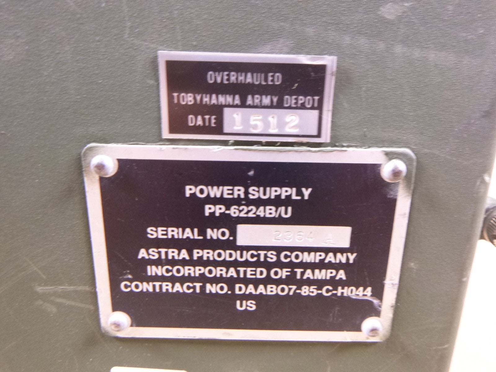 USED PP-6224B/U Astra Products Tactical Power Supply 24V USGI , 6130-01-223-0267 | Industrial MRO Replacement Parts, Manufacturing Machine Parts &amp; Components, Heavy Equipment Parts Supplier