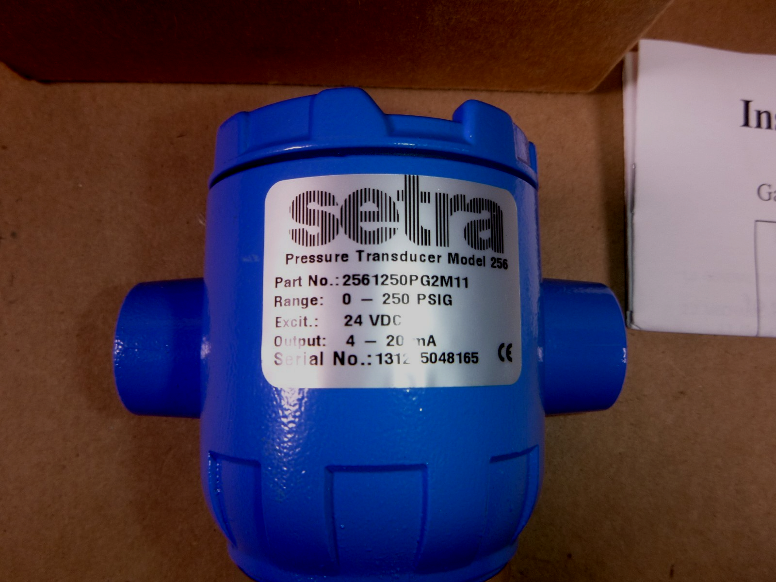 2561250PG2M11 Setra pressure transducer model 256, 250 Psig 4-20MA Nema4 | Electrical MRO Replacement Parts &amp; Components and Commercial Electrical Supplies Company