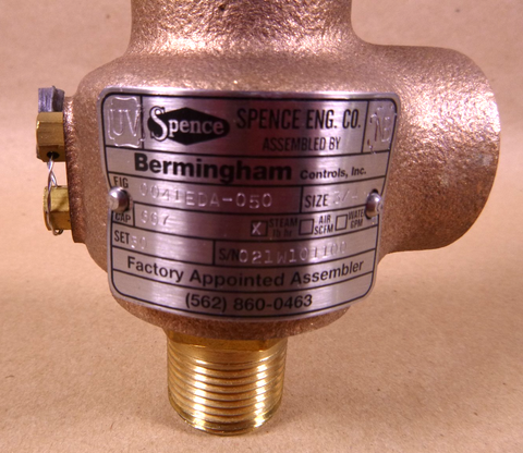 Relief Valve ASME Section VIII Steam, Bronze Trim 3/4" MNPT To 1" FMPT 50 Psi | Industrial MRO Replacement Parts, Manufacturing Machine Parts & Components, Heavy Equipment Parts Supplier