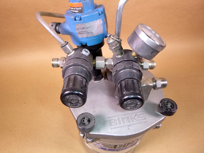 USED Binks SG2 Plus Pressure Cup With Gast Rotary Agitator 2 Quart Model 80-651 | Industrial MRO Replacement Parts, Manufacturing Machine Parts &amp; Components, Heavy Equipment Parts Supplier
