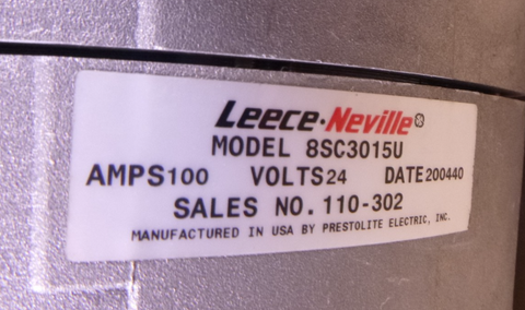8SC3015U Levve-Neville Alternator 8SC 110-302 100AMP 24V For 3012-26TA1 | Replacement Truck Parts, Trailer Accessories, Automobile Supplies, Car Parts & Accessories