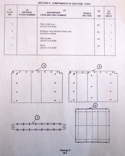 USGI New Military Command Post Tent Entrance Way Window Wall Liner 5-4-6354 | Replacement Truck Parts, Trailer Accessories, Automobile Supplies, Car Parts &amp; Accessories