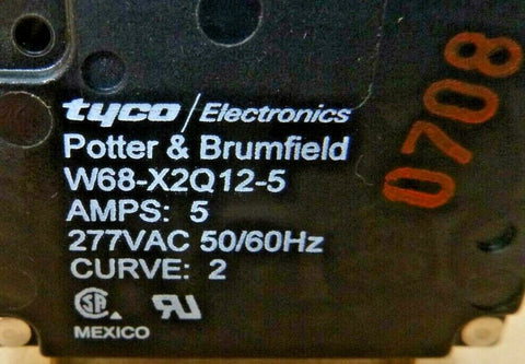 NEW TE Connectivity / P&B W68-X2Q12-5 Circuit Breaker 5 Amp 2 Pole 2 Toggle