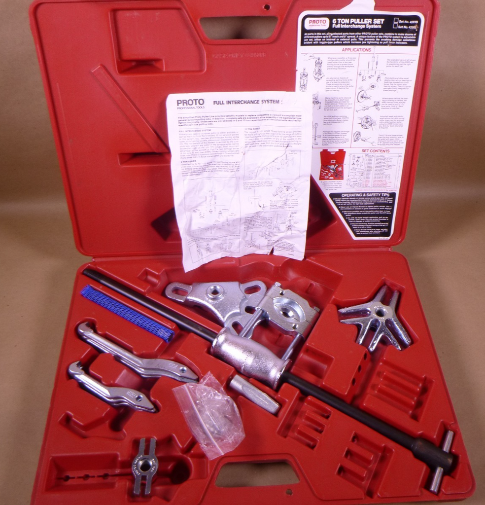 *INCOMPLETE* PROTO J4290B 6 Ton Puller Set Interchange System | Industrial MRO Tools and Replacement Industrial Equipment Components