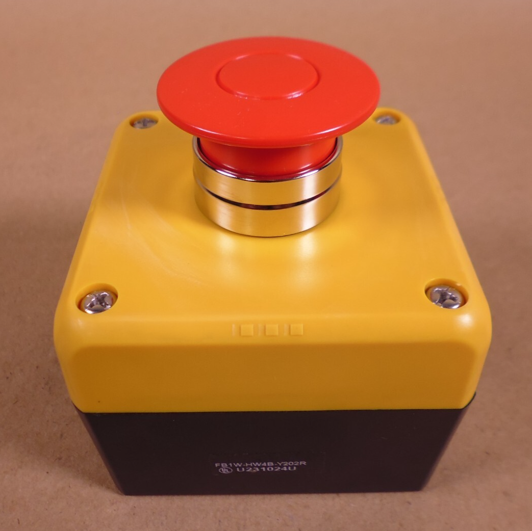 IDEC FB1W-HW4B-Y202-R Emergency Stop Switch Push-Pull | Electrical MRO Replacement Parts &amp; Components and Commercial Electrical Supplies Company