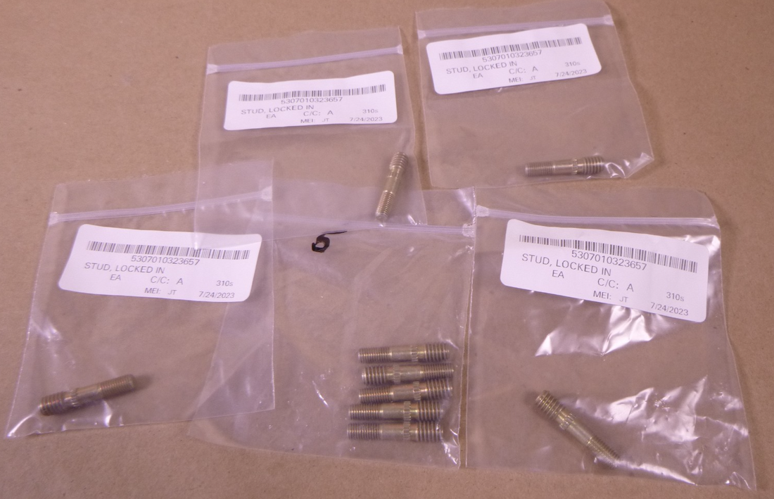 (9x) MS51989-105-13 , 148272 Locked In Stud SF101-9SA13A , 5307-01-032-3657 | Industrial Replacement Nuts &amp; Bolts Distributor and Machinery Screws &amp; Fasteners Supply