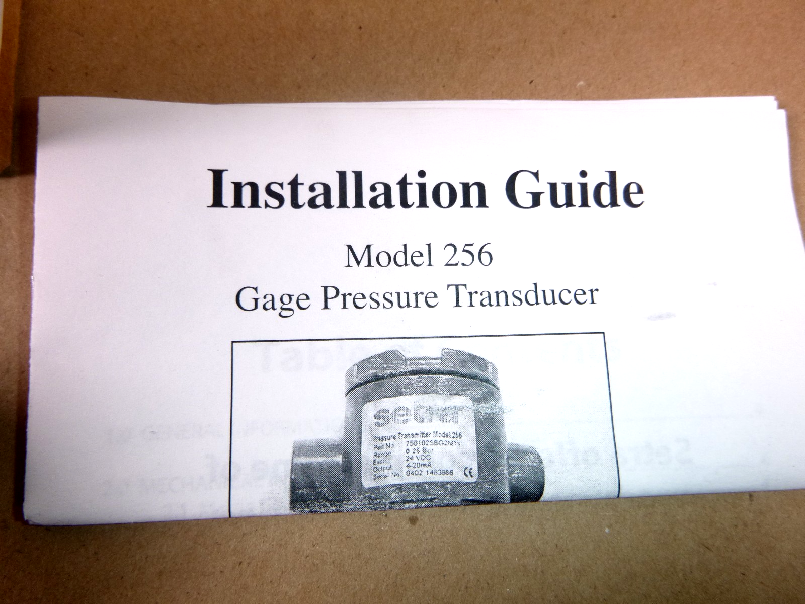 2561250PG2M11 Setra pressure transducer model 256, 250 Psig 4-20MA Nema4 | Electrical MRO Replacement Parts &amp; Components and Commercial Electrical Supplies Company