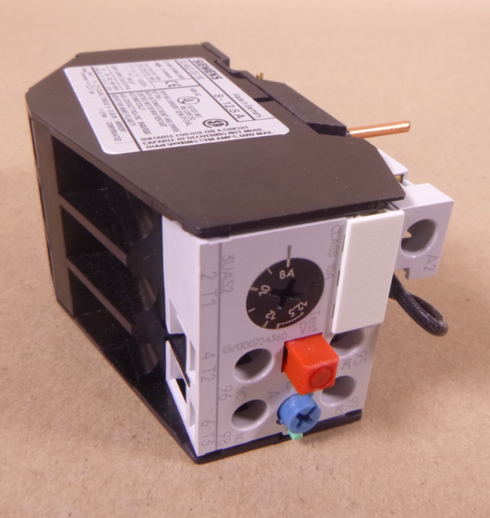 Siemens 3UA52 00-1K Overload Relay 8-12,5A 600VAC | Electrical MRO Replacement Parts &amp; Components and Commercial Electrical Supplies Company