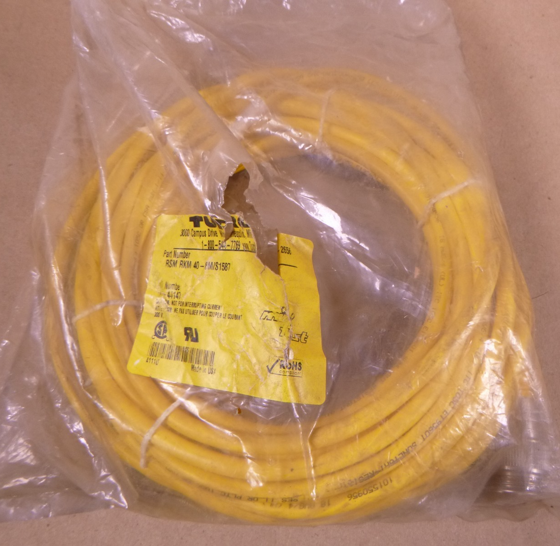 TURCK RSM RKM 40-8M/S1587 4-PIN CORDSET CABLE 8M Mini Fast , U-44147 | Electrical MRO Replacement Parts &amp; Components and Commercial Electrical Supplies Company