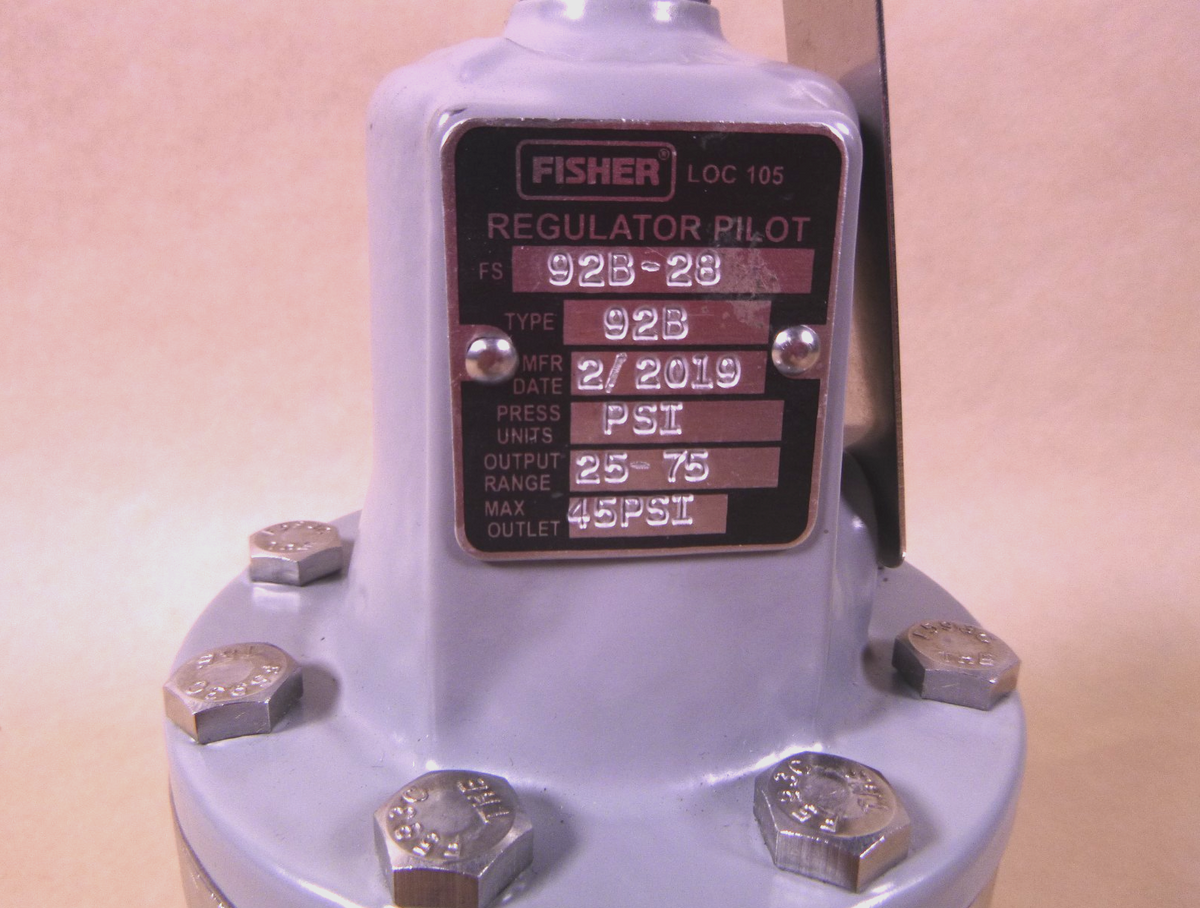 Fisher 92B Regulator Pilot Valve (Standalone) 92B-28 45 Psi Outlet