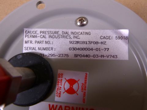 MIL-G-18997 Vibration-Resistant Flange Pressure Gauge 3-1/2" Dial 2000 Psi | Industrial MRO Replacement Parts, Manufacturing Machine Parts & Components, Heavy Equipment Parts Supplier