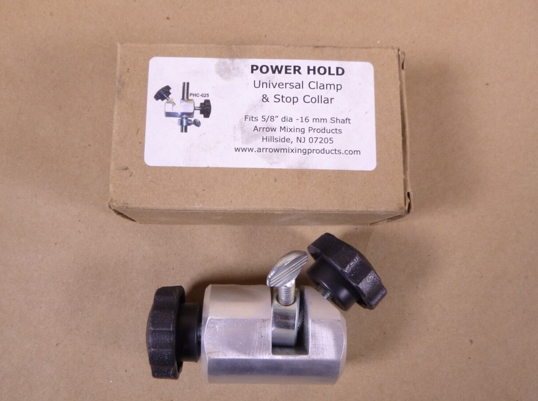Arrow Mixing Products PHC625 Power Hold Universal Clamp Fits 3/8" to 5/8" Shaft | Industrial MRO Replacement Parts, Manufacturing Machine Parts &amp; Components, Heavy Equipment Parts Supplier