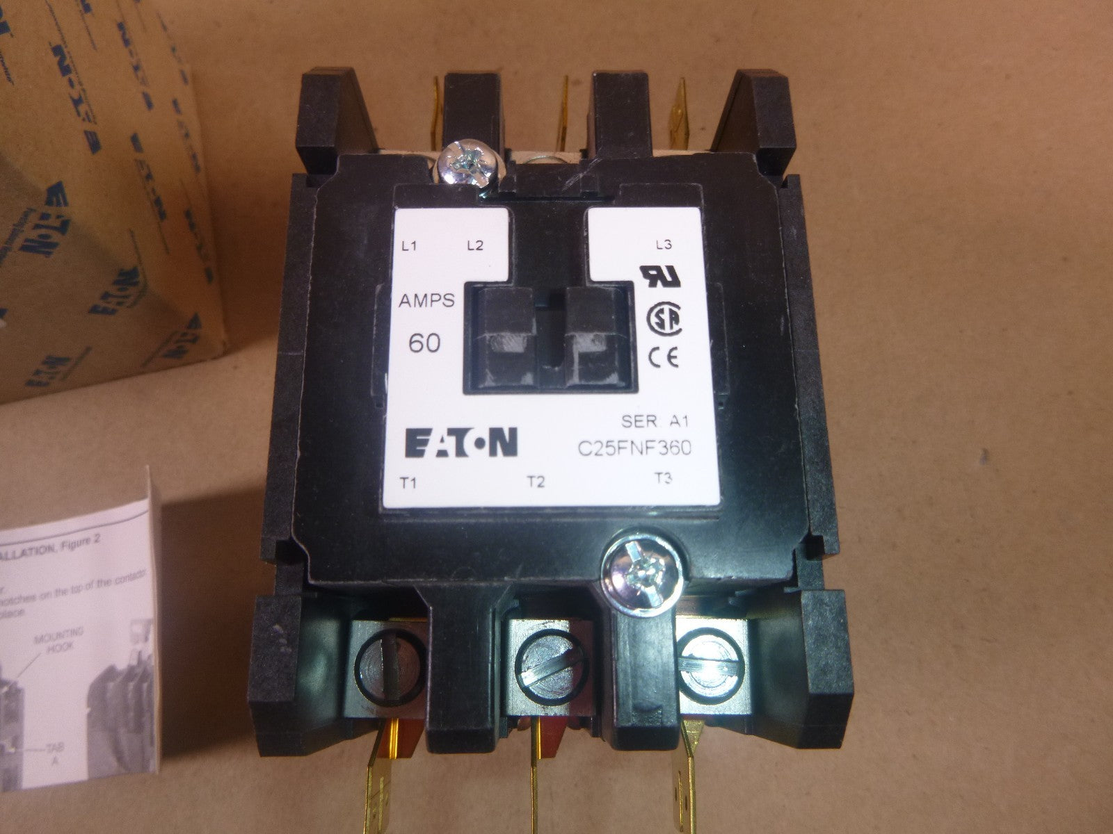 C25FNF360B Eaton Contactor, Definite Purpose, 60A, 3P, 208/240VAC Coil, 600 Volt | Electrical MRO Replacement Parts &amp; Components and Commercial Electrical Supplies Company
