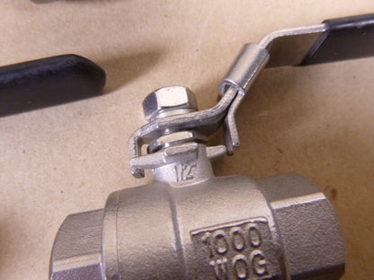 20SSTH Ball Valve Stainless Steel 1/2" FNPT W/ Locking Lever 1000 WOG (Lot of 4) | Industrial MRO Replacement Parts, Manufacturing Machine Parts &amp; Components, Heavy Equipment Parts Supplier