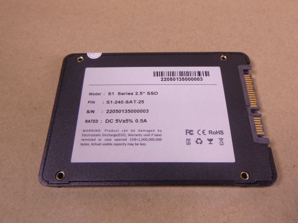 S1 Series 2.5" SSD Solid State Drive 240GB SATA , S1-240-SAT-25 , Approved Micro | Electrical MRO Replacement Parts & Components and Commercial Electrical Supplies Company