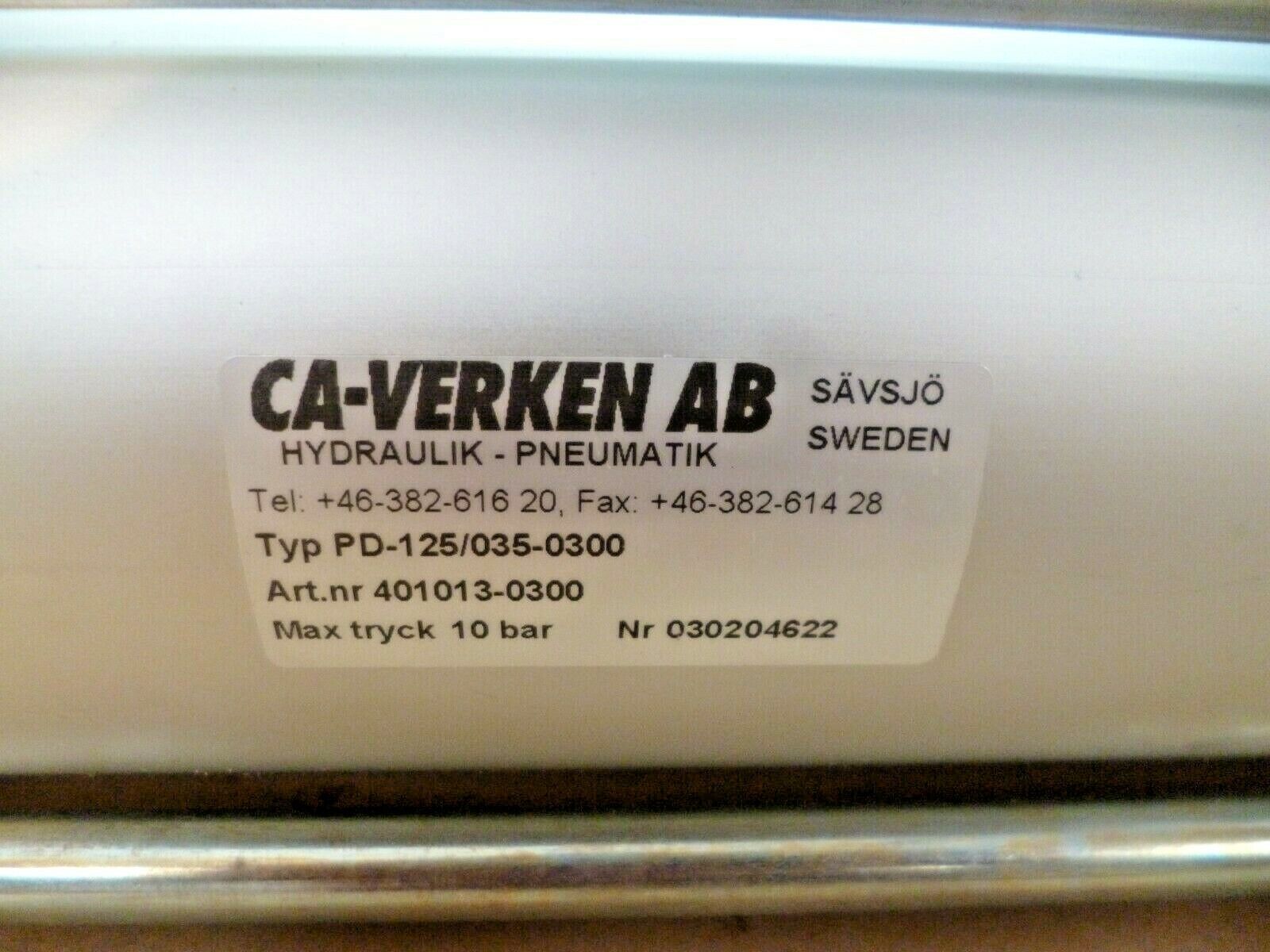 125mm Bore – 300mm Stroke – Pneumatic Cylinder CA-VERKEN AP PD-125/035-0300 | Industrial MRO Replacement Parts, Manufacturing Machine Parts &amp; Components, Heavy Equipment Parts Supplier