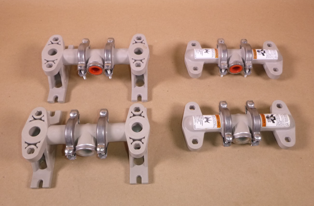 ARO Diaphragm Pump Assorted Polypropylene 1/2" Outlet Manifolds (Lot of 4) | Industrial Electric Motors, Pumps & Parts