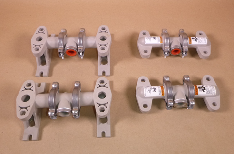 ARO Diaphragm Pump Assorted Polypropylene 1/2" Outlet Manifolds (Lot of 4) | Industrial Electric Motors, Pumps & Parts
