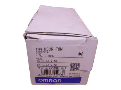 Omron Timer Type H3CR-F8N , 1.2s - 300h , 24 - 48VAC, 12 - 48VDC | Electrical MRO Replacement Parts &amp; Components and Commercial Electrical Supplies Company