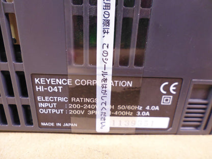 Keyence HI-04T Hybrid Inverter 200-240V | Electrical MRO Replacement Parts &amp; Components and Commercial Electrical Supplies Company