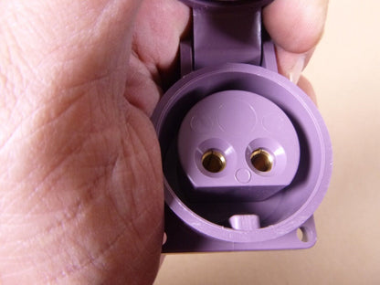 MENNEKES IP44 Purple Panel Mount 2P Industrial Power Socket, 16Amp, 20-25 Volt | Electrical MRO Replacement Parts &amp; Components and Commercial Electrical Supplies Company