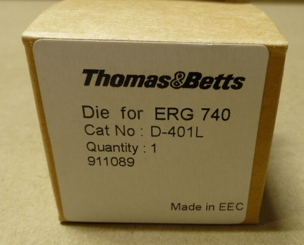THOMAS &amp; BETTS D-401L DIE FOR ERG740 CRIMPER CRIMP TOOL RSK401 GREEN | Industrial MRO Tools and Replacement Industrial Equipment Components