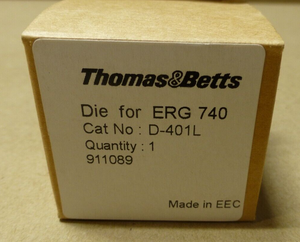 THOMAS & BETTS D-401L DIE FOR ERG740 CRIMPER CRIMP TOOL RSK401 GREEN