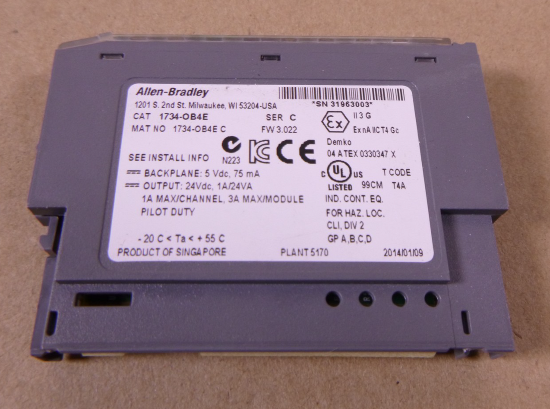 Allen Bradley 1734-OB4E Series C Output Module 1734OB4E | Electrical MRO Replacement Parts &amp; Components and Commercial Electrical Supplies Company
