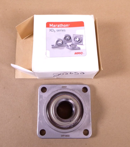 MRC S2F108SS Cast Stainless Steel Washdown Four-Bolt Flange Bearing 1-1/2" Bore