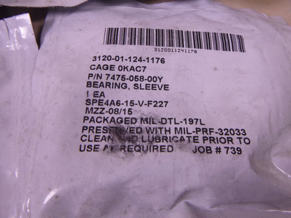 (Lot Of 6) Ultra 7475-058-00Y Sleeve Bearing , 3120-01-124-1176 | Industrial Tractor Parts Supplier and Surplus Tractor Parts &amp; Accessories