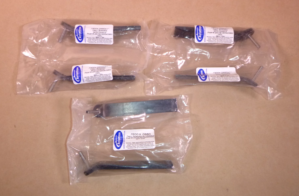 Aviation Direct Drill Bushing Handle .1900 x .0980 (Lot of 6)