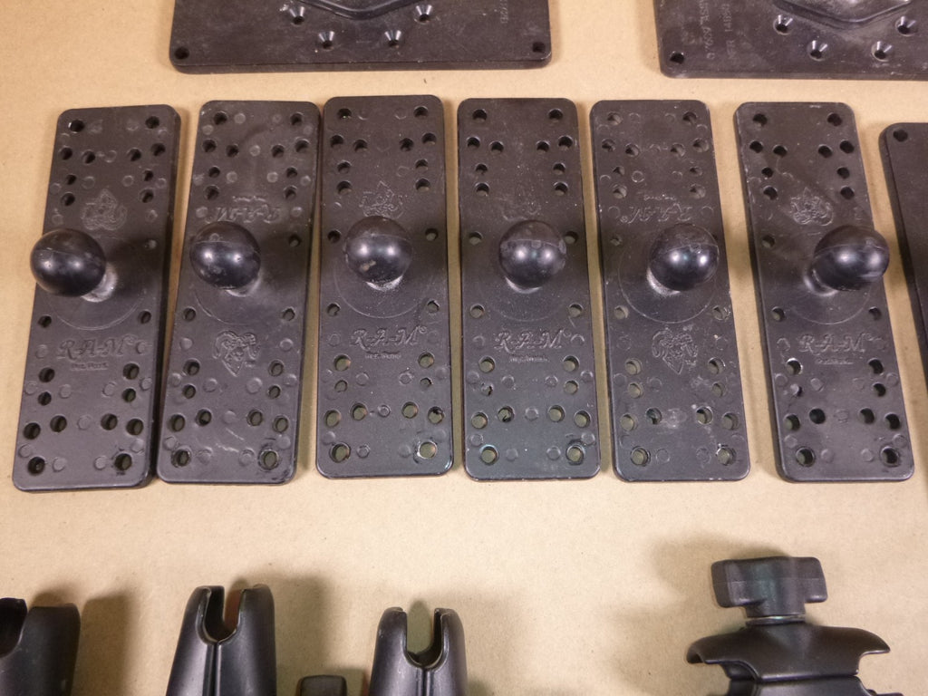 USED (Lot of 37 Pcs.) Ram Mounts Size B 1" Ball Assorted Mounts And Socket Arms | Industrial MRO Replacement Parts, Manufacturing Machine Parts & Components, Heavy Equipment Parts Supplier