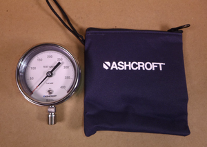 Ashcroft Pressure Test Gauge 3" Dial, 1/4" Thread, Lower Mount 0-400 Psi | Industrial MRO Replacement Parts, Manufacturing Machine Parts & Components, Heavy Equipment Parts Supplier